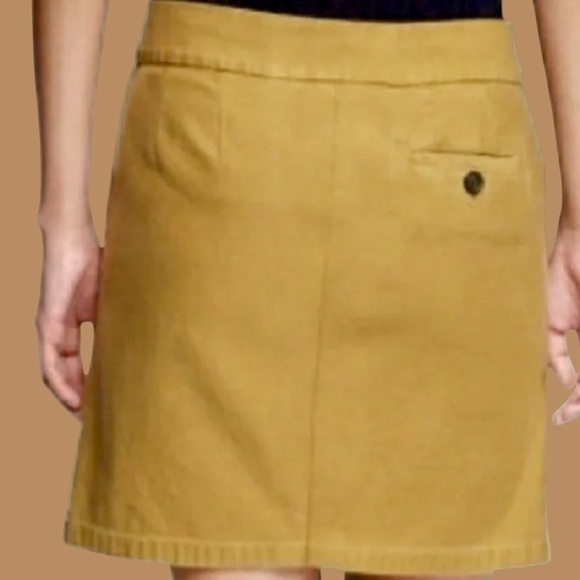 J. Crew Factory Tan Double-Button Cotton Mini Skirt Size 6 - Picture 11 of 13